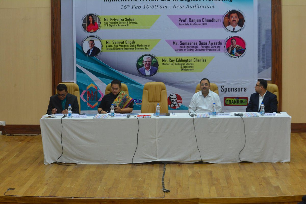 MiG_NITIE's tweet photo. Marketing interest group organized "Straight Talk" - panel discussion. Industry leaders shared their insights on topics of relevance in the field of marketing. We heartily thank our panelists to edify the students of NITIE during the discussion !!!
#Marksfete #MIG
#NITIE https://t.co/gDIr3DYRlN