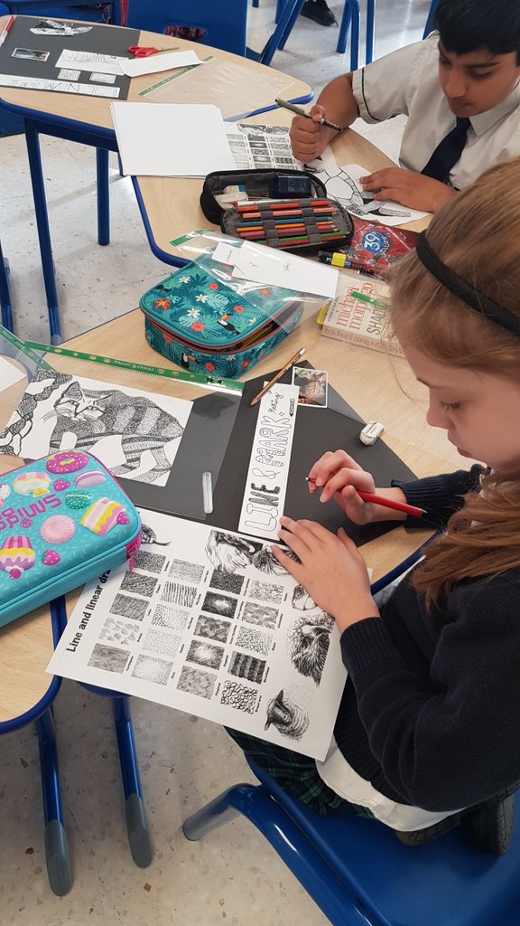 JPS_Year6's tweet photo. 6G have been developing their drawing skills this week using line and mark making. #jpsartsfestival #jpsart #jps #jps https://t.co/O6iMNM7gQl