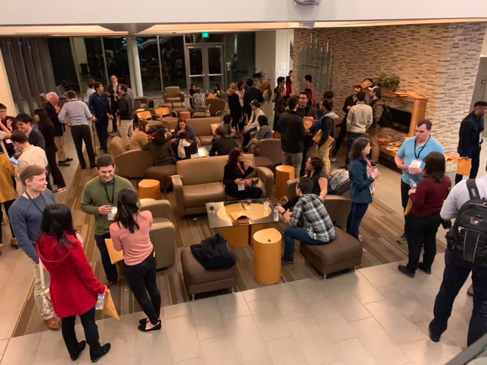 UCDavisInnovate's tweet photo. Amazing energy this evening as grad students from @ucdavismba &amp; across campus networked w/peers from @RiceUniversity &amp; @LamarUniversity. Tomorrow we head to San Francisco &amp; Silicon Valley to visit some of the most innovative #startups in NorCal. #2019Ignite @UCDavisGrad https://t.co/E6KSs1zy7L