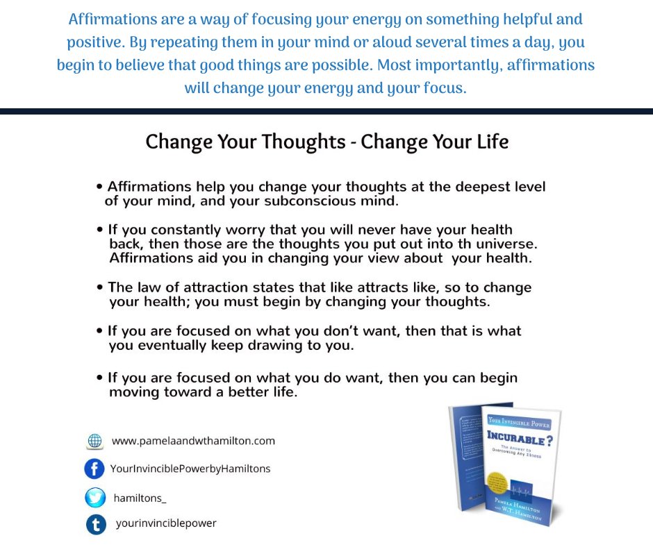 hamiltons_'s tweet photo. More in "Incurable ?: The Answer to Overcoming Any Illness" by Pamela and W.T. Hamilton
Click here to order a copy https://t.co/d7gRtrpB3Y

#Affirmations #SuccessTrain #YourInvinciblePower #ToplinkPublishing https://t.co/91WrbRhFEg