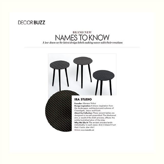 irastudiodesign's tweet photo. The Bidri Tables make an appearance in the Feb- March issue of #elledecorindia. Thank you @elledecorindia https://t.co/pFJ1sgwOAs https://t.co/kWfO2l9ITv