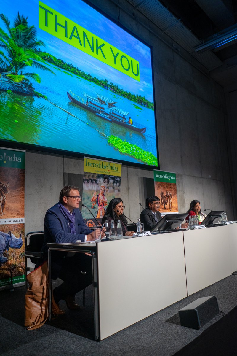 incredibleindia's tweet photo. Highlights from the press conference addressed by India Tourism officials at @ITB_Berlin 2019. #ITBBerlin #IncredibleIndia https://t.co/pKGhVYYGTd