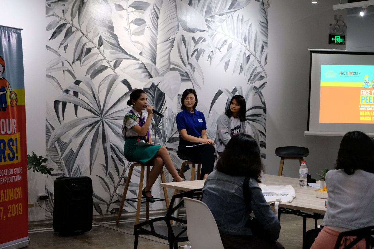 planphilippines's tweet photo. @WorkFolkph @GirlScoutsPH LOOK: Speakers of #FaceYourPEERS Launch Pauline De Guzman, Meggie Ochoa and Dorothy answer questions from the media
#GirlsGetEqual
#EndCSEC
#EndOSEC https://t.co/VldAf0X0QH