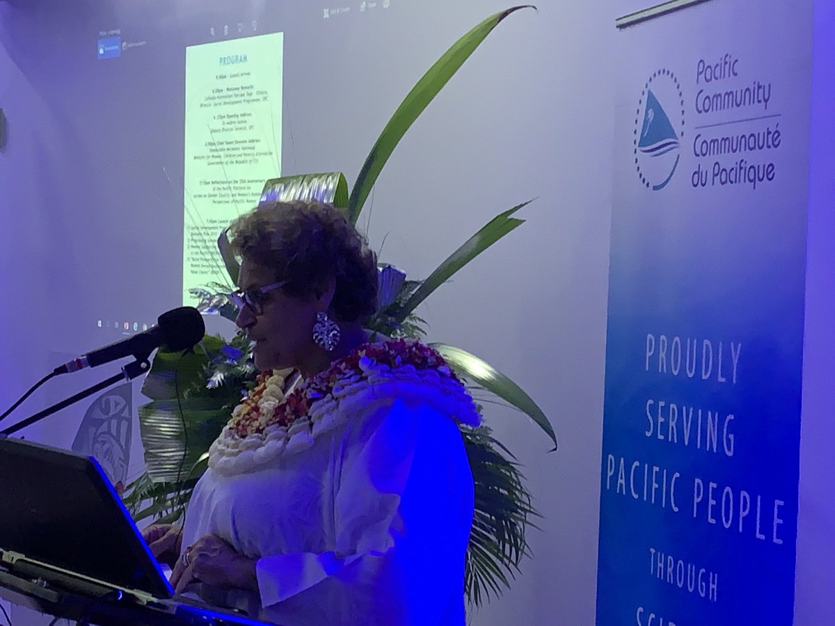 spc_live's tweet photo. A. Aumua: the Pacific Platform for Action is a manifestation of our leaders commitment to advancing  #GenderEquality.  #IWD #PPA25 https://t.co/xjb6wNutgY