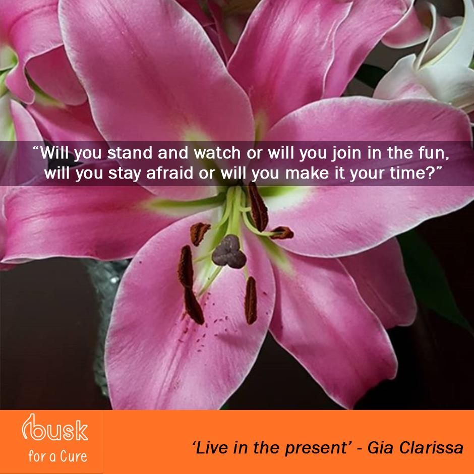 Lyrics by <a href="/giaclarissmusic/">giaclarissamusic</a> this week's BFAC featured artist:
"Having recently been diagnosed with breast cancer at the end of September 2018, this song has even more importance to me because it highlights the need to value time, relationships and experiences while you can."