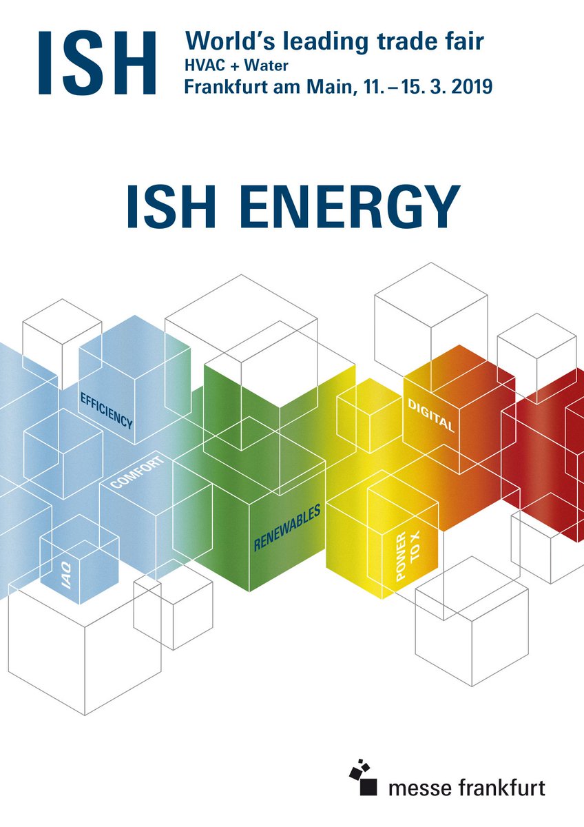SOLIDpower_EN's tweet image. Next week the @ish_frankfurt starts and we take part. Experience our new #BlueGEN BG-15 and learn more about our #fuelcell. We look forward to seeing you at our booth in hall 11.0, E18. #SOLIDpower
Note the new sequence of days: Monday to Friday, 11th – 15th March.