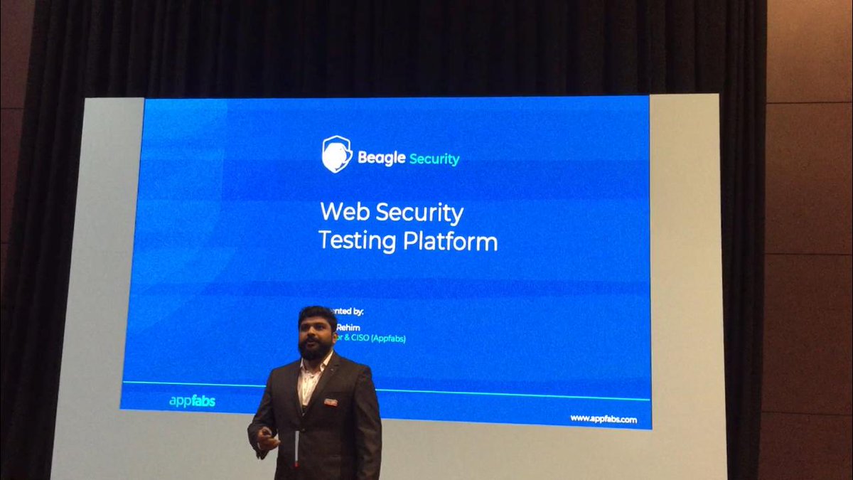 beaglesecure's tweet photo. Beagle pitch for @BahrainAirport at #UnboundBahrain ,@unboundglobal
#securitymatters #securetheweb #beaglesecurity #cybersecurity https://t.co/w3dLZGUPn5