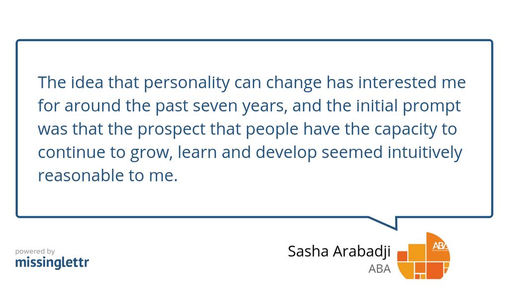 ABA_TraitOnline's tweet image. A little something we wrote recently: Personality Change &amp;amp; Development: Shaking the Foundations of Assessment Practice goo.gl/gNtpD2 #Development #Personalitychange #Research