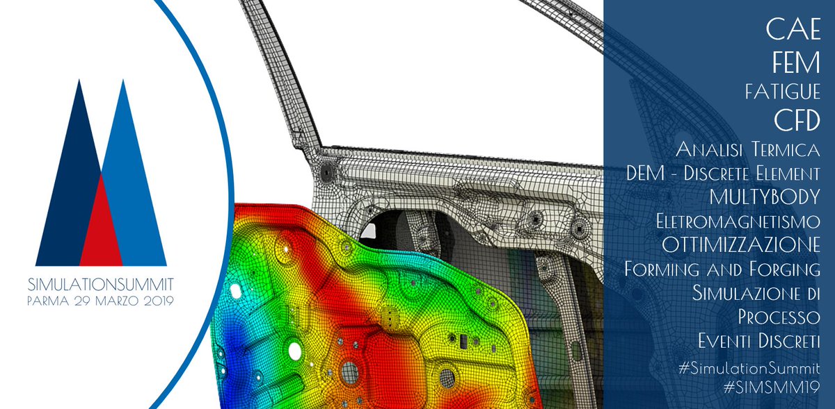 SimulSummit's tweet photo. CβΓ¨ tempo fino al 13-03 per inviare il tuo lavoro al 1o #SimulationSummit Summit Conference indipendente su Simulazione ingegneristica (host event @MECSPE) #SIMSMM19 | @SolidWorld3D @Nuovamacut @OneTeam4 @NKE360_Autodesk @BRAITEC @CosmosItalia @WolfDynamics @eFEMsrl @ExpaceItalia https://t.co/BJbbHkTLH9