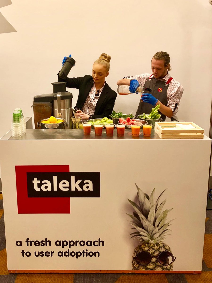 TalekaTeam's tweet photo. Taleka helping to keep our Cisco Partners healthy today at Cisco Live in Melbourne!  #CLMel  #PartnerXperience https://t.co/FUFZZyK2Yb