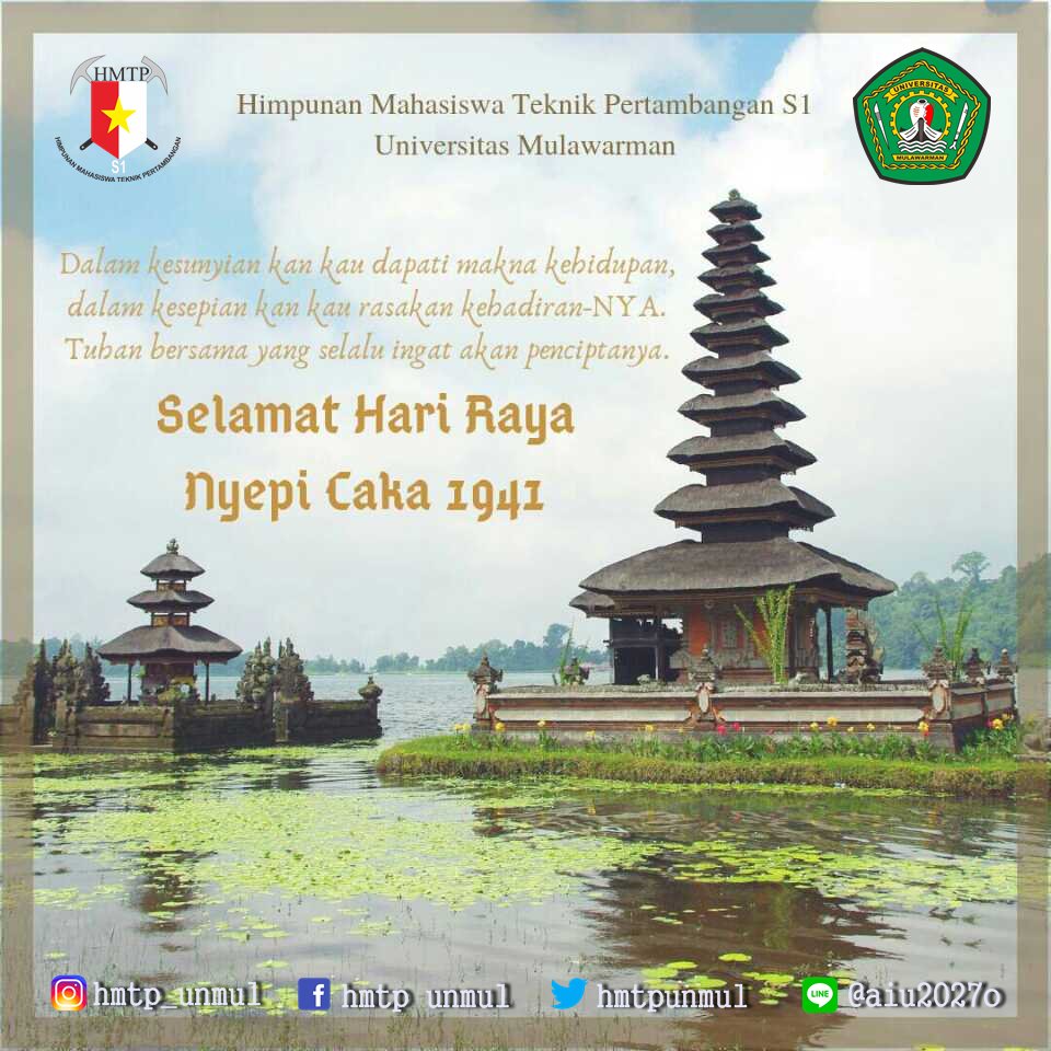 Selamat Hari Raya Nyepi Caka 1941.

Dari kami,
HMTP S1 Universitas Mulawarman