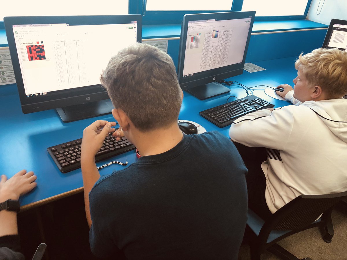 BSAKdigital's tweet photo. #BSAKYear9 learning about #ASCII. Linkage from binary/hexadecimal conversions. Lots of discussion about ASCII origins in the 60s &amp; how Unicode now allows for global languages. They even made a quick ASCII name bracket keepsake to take home! #STEMazing #ComputerScience https://t.co/l029LdFysF