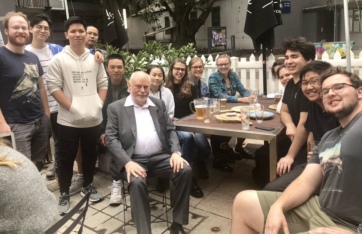 sirfrasersays's tweet photo. I find myself, aka the Big Frase, @UNSWWhitehouse for pizzas, frenzy fries &amp; beer with my class @UNSWScience of the past 3 weeks in different rooms everyday and so it’s nice to finally find a place to settle @UNSW. Big Frase would like to live to see one of them win a @NobelPrize https://t.co/RRBvJXbZKd