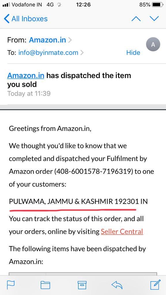 BYINMATE's tweet photo. The joy of selling your product to one of the customers in @Pulwama #jammukashmir https://t.co/1EaKyR2PT0