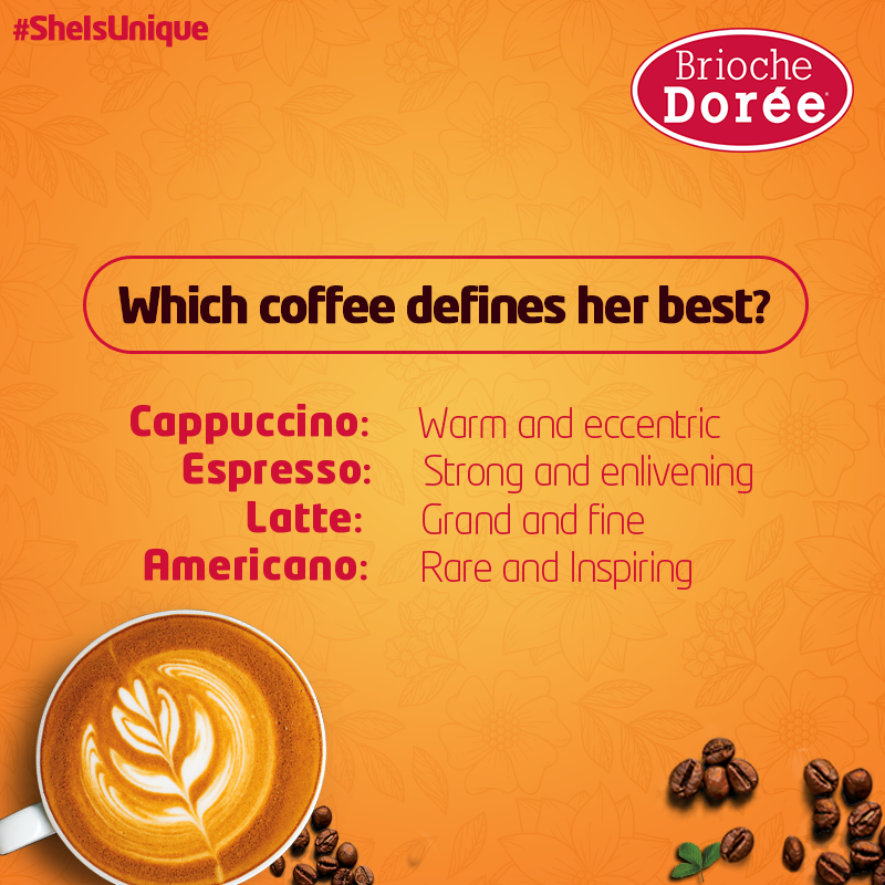BriocheDoreeInd's tweet photo. #ContestAlert
#SheIsUnique
What coffee does your woman resemble to the most?
Tag the woman you admire the most and we will give a few lucky winners a chance to win some exciting hampers https://t.co/f59NIFhLh8