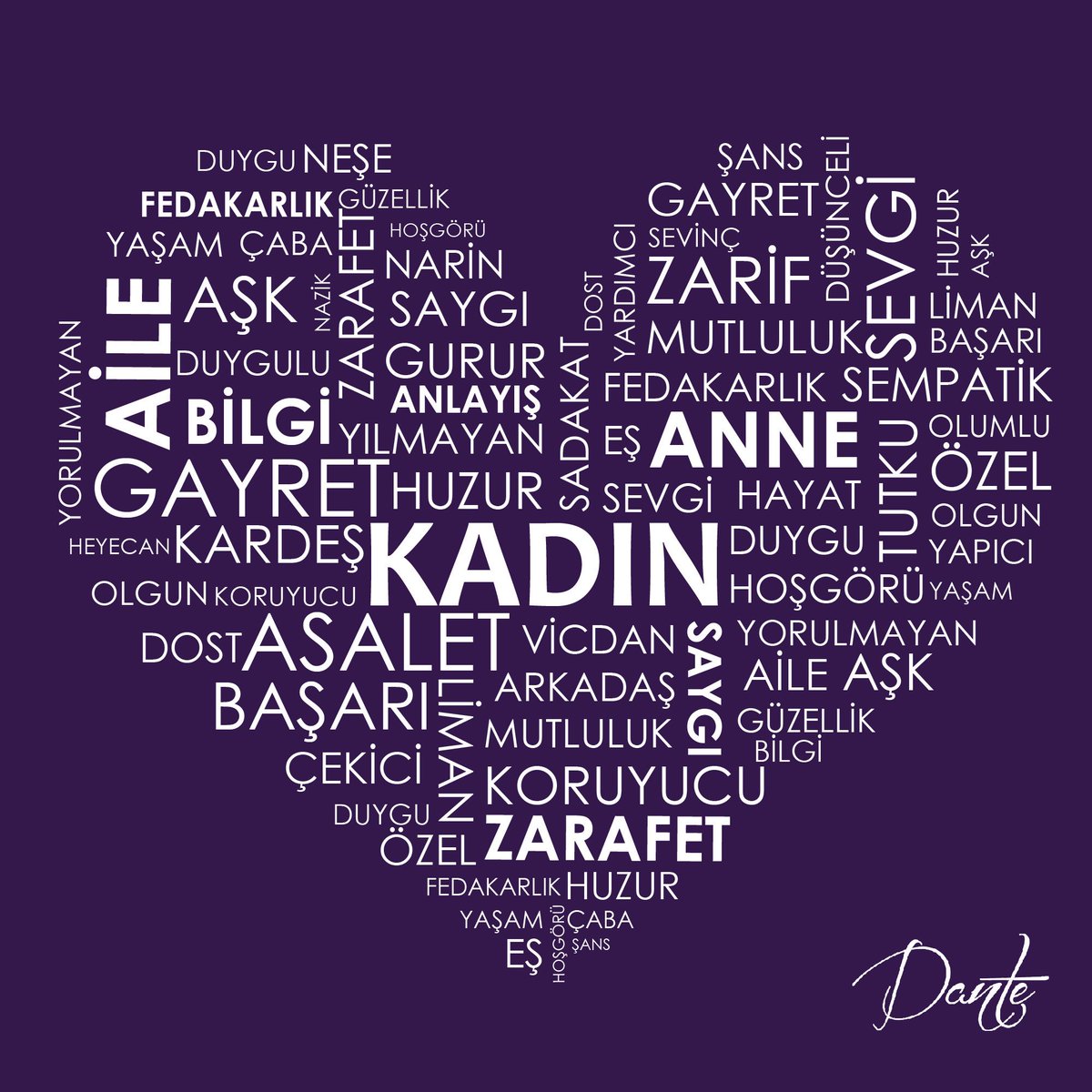 Kadın #herşeydir 
8 Mart Dünya Kadınlar Günü Kutlu Olsun!
#dante #dantebysariket #8martdünyakadinlargünü #womensday