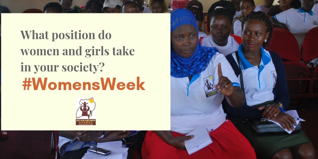 JOYFORCHILDREN's tweet photo. What position do women and girls take in your society? @nankunda20 @lynda_eunice @JKCharlotte1 @AkelloAsiimire @VNayebare @MosesNtenga #IWD2019 #WomensDay @GirlsNotBrides @RaisingTeensUg https://t.co/A3raIlD5Oa
