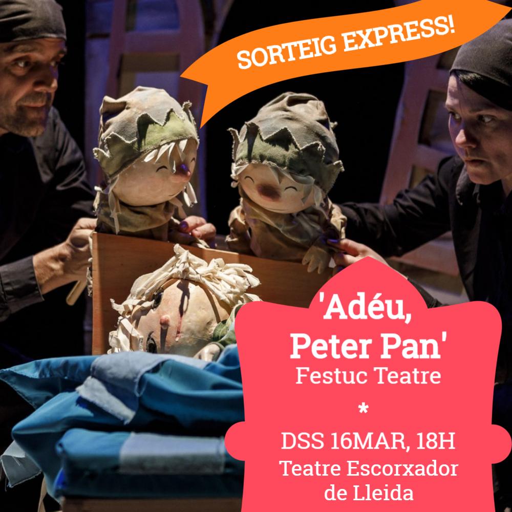 EscenaFamiliar's tweet photo. #SORTEIGEF
Encara no heu vist 'Adéu, Peter Pan'? ✨
Teniu l'oportunitat de gaudir d'aquesta obra delicada i tendra al @teatrescorxador #Lleida
Voleu anar gratis? participeu al #sorteigEXPRESS! 👉https://t.co/KW0hz0Xl20
RT i digueu-nos amb qui viatjaríeu al #PaísdeMaiMés 😊
Sort! https://t.co/iLnssoCaAY