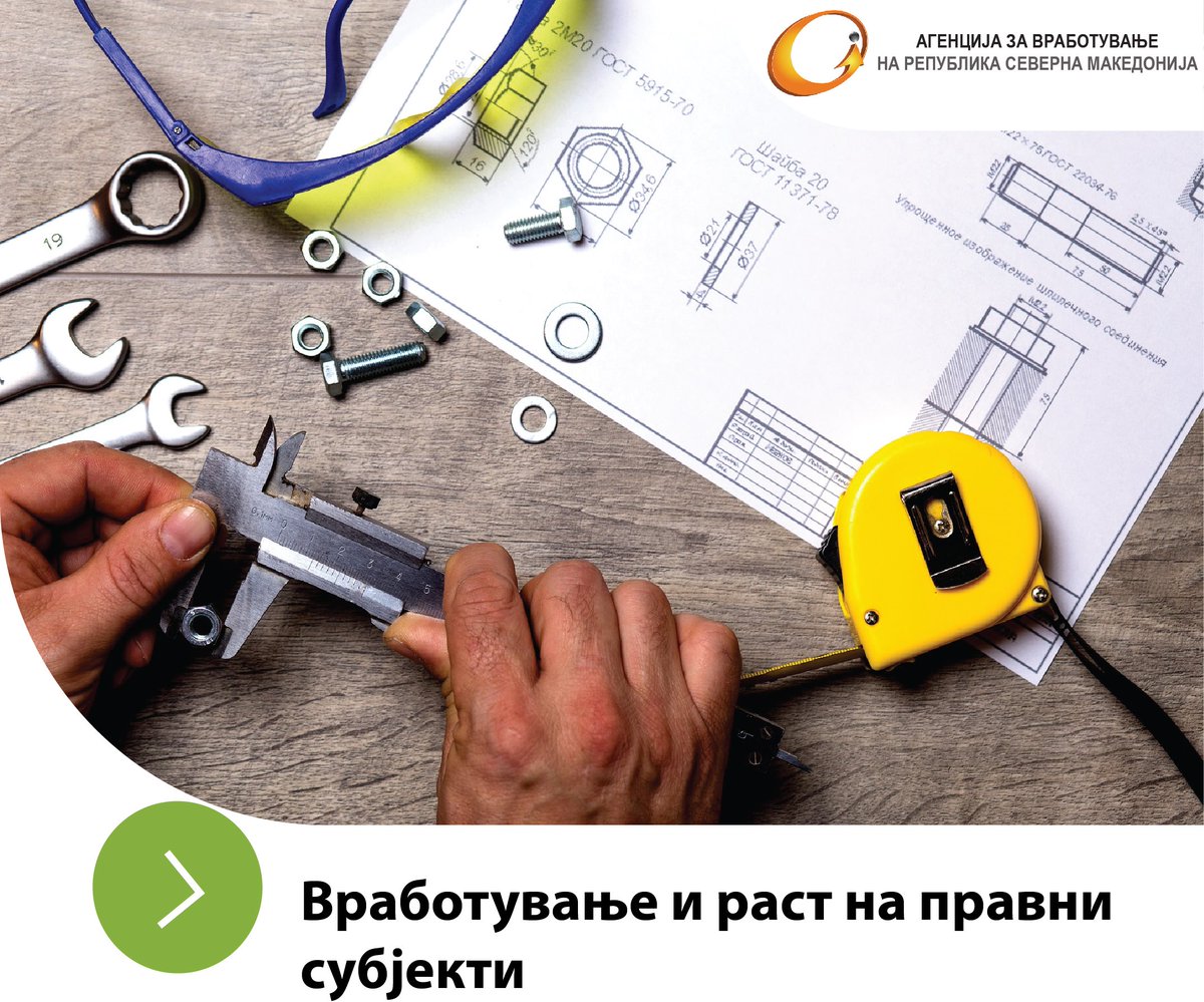 Агенцијата за вработување на Република Северна Македонија објавува ЈАВЕН ПОВИК за учество во мерката ВРАБОТУВАЊЕ И РАСТ НА ПРАВНИ СУБЈЕКТИ.
За повеќе детали обратете се во Центрите за вработување и на веб страната на Агенцијата за вработување av.gov.mk/oglasi-za-akti…
#ШансаЗаСите