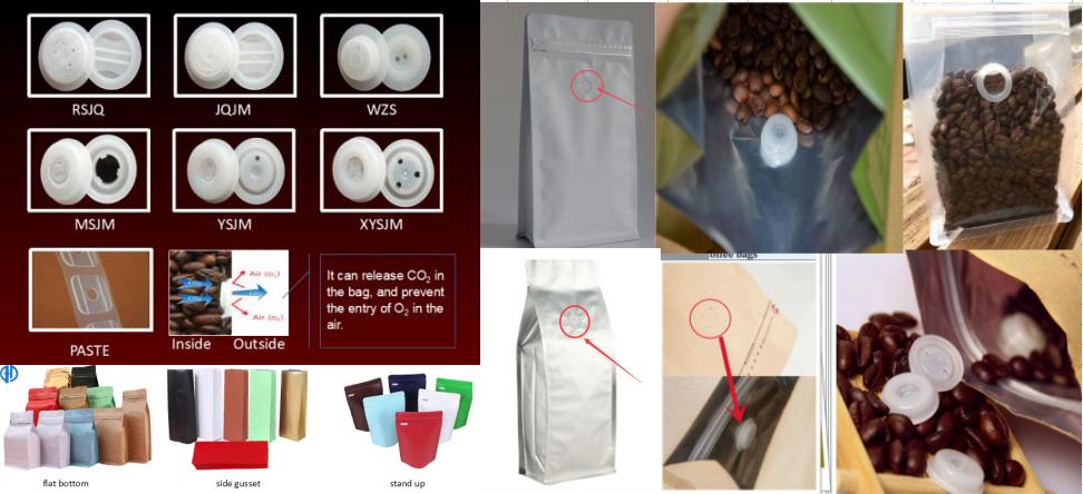 one way valve for packaging bags