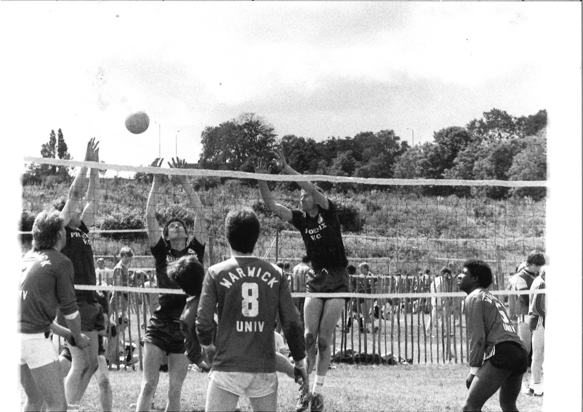 The 40th Sandwell Volleyball Tournament takes place on 6th July 2019 in #WestBromwich - we're sharing some great archives to celebrate. take a look at this classic photo featuring <a href="/WarwickUniVball/">Warwick Volleyball</a> <a href="/warwickuni/">University of Warwick</a> and is it <a href="/RugbyPhoenixVC/">Rugby Phoenix VC</a>? Late 80s we think..? Come along this year...