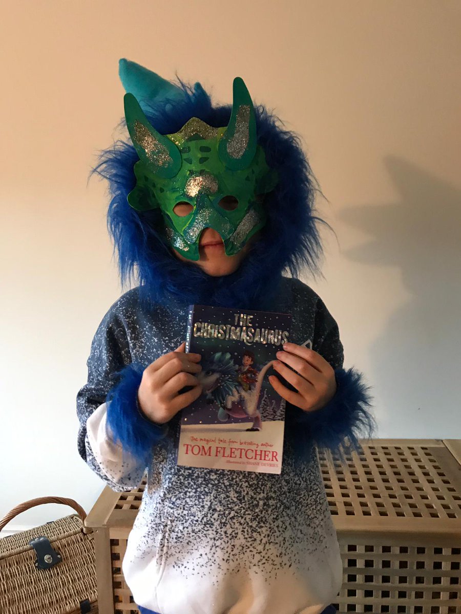TimothyDobbs1's tweet photo. @TomFletcher my Grandson Corban is a Christmassaurus for #WorldBookDay https://t.co/JfMN45LriU