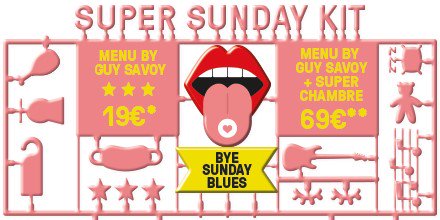 Adieu le blues du dimanche soir, et bonjour Mama Shelter ! Chaque dimanche, profitez de notre dîner by Guy Savoy et de votre chambre au Mama Shelter Marseille, Lyon, Paris, Toulouse ou Bordeaux pour 69€ (1 personne) ou 88€ (2 personnes). Détails : bit.ly/MamasSuperSund…