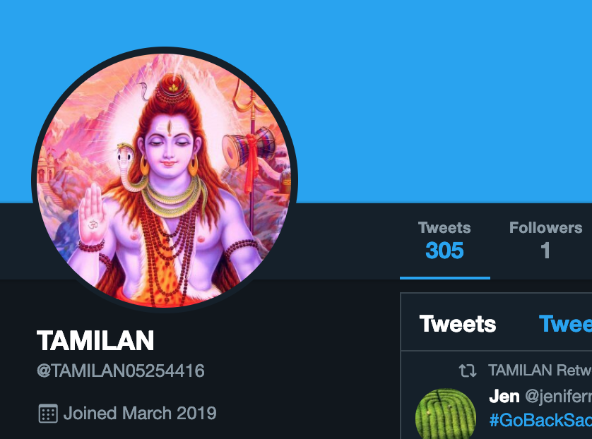 Number 2 and 3 are interesting:- Same profile picture- Created in March 2019- Almost same number of tweets- Same follower.  @KSirajskp is probably the one behind these 2 accounts