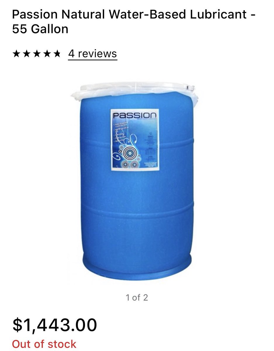passion water based lubricant 55 gallon I just have some questions