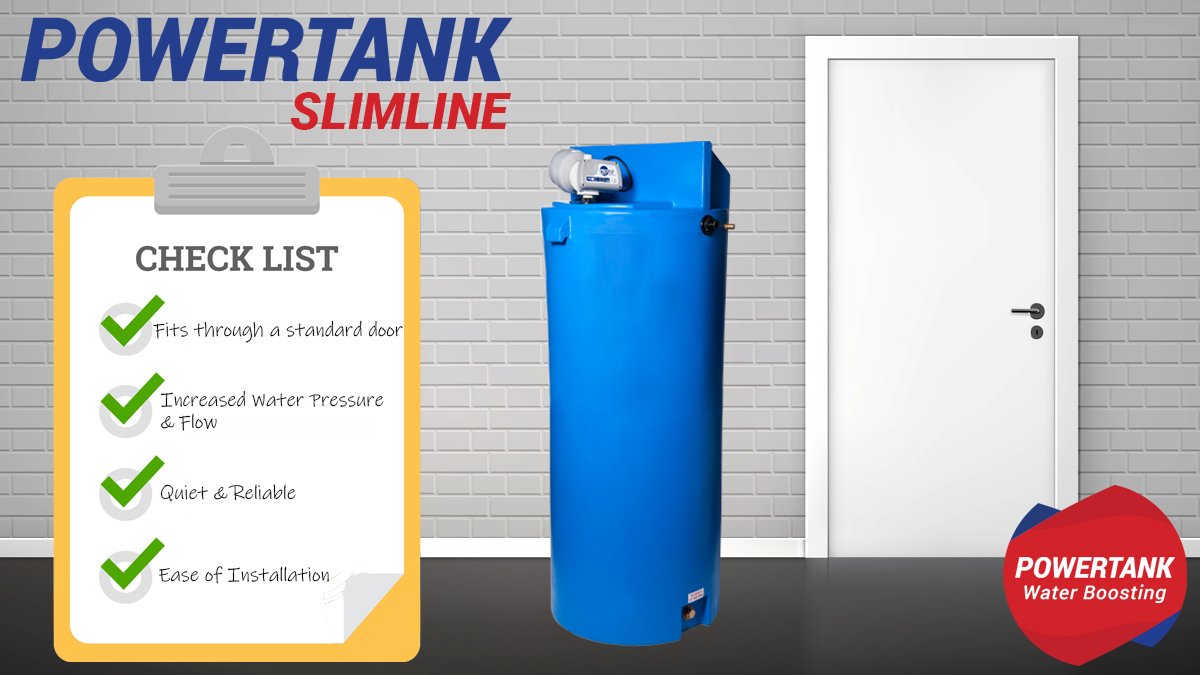 PowerTankUK's tweet photo. Our PowerTank Slimline units come in 200L or 300L and fit through a standard doorway.
Fixed Speed 40 l/min @ 3bar
Variable Speed 80 l/min @ 3bar
#boostwater #powertank #waterpressure #waterpressureproblems #lowflow #boostwaterpressure #luxuryshower #luxurybathroom https://t.co/ycVY2Qg3kQ