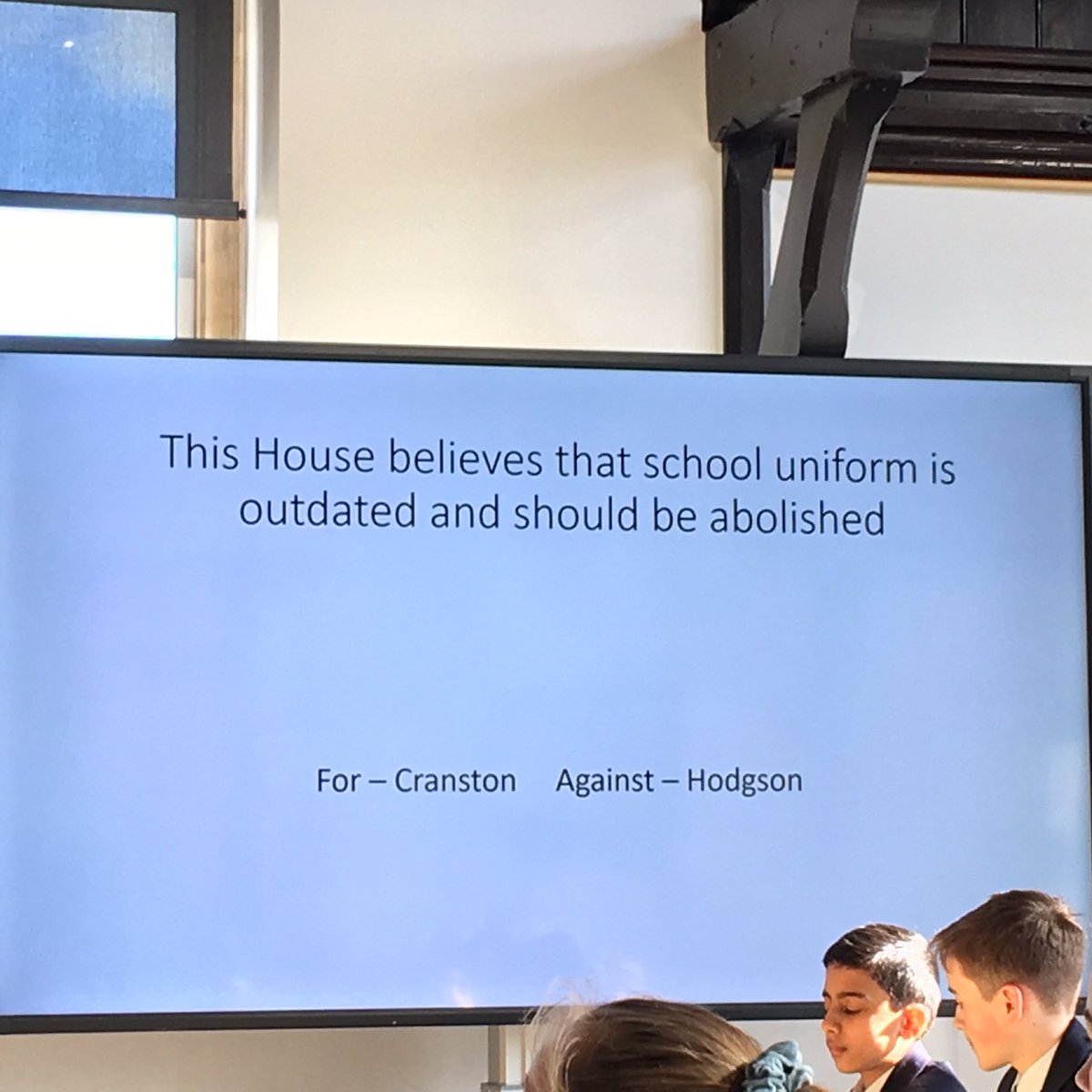 House debating round 1 in action. Good luck to all teams #speakclearly #beconfident @RGS_Cranston