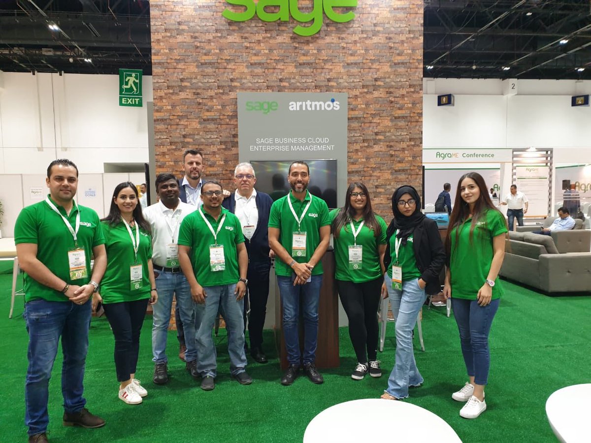 mansoorsarwar's tweet photo. @SageMiddleEast @aritmos teams stills going strong as we approach the end of day 3 at @AgraME2019 - wonderful energy and amazing conversations! #FoodSecurity #DigitalTransformation #Agri #BusinessManagementSoftware https://t.co/bLhIdJhsTd