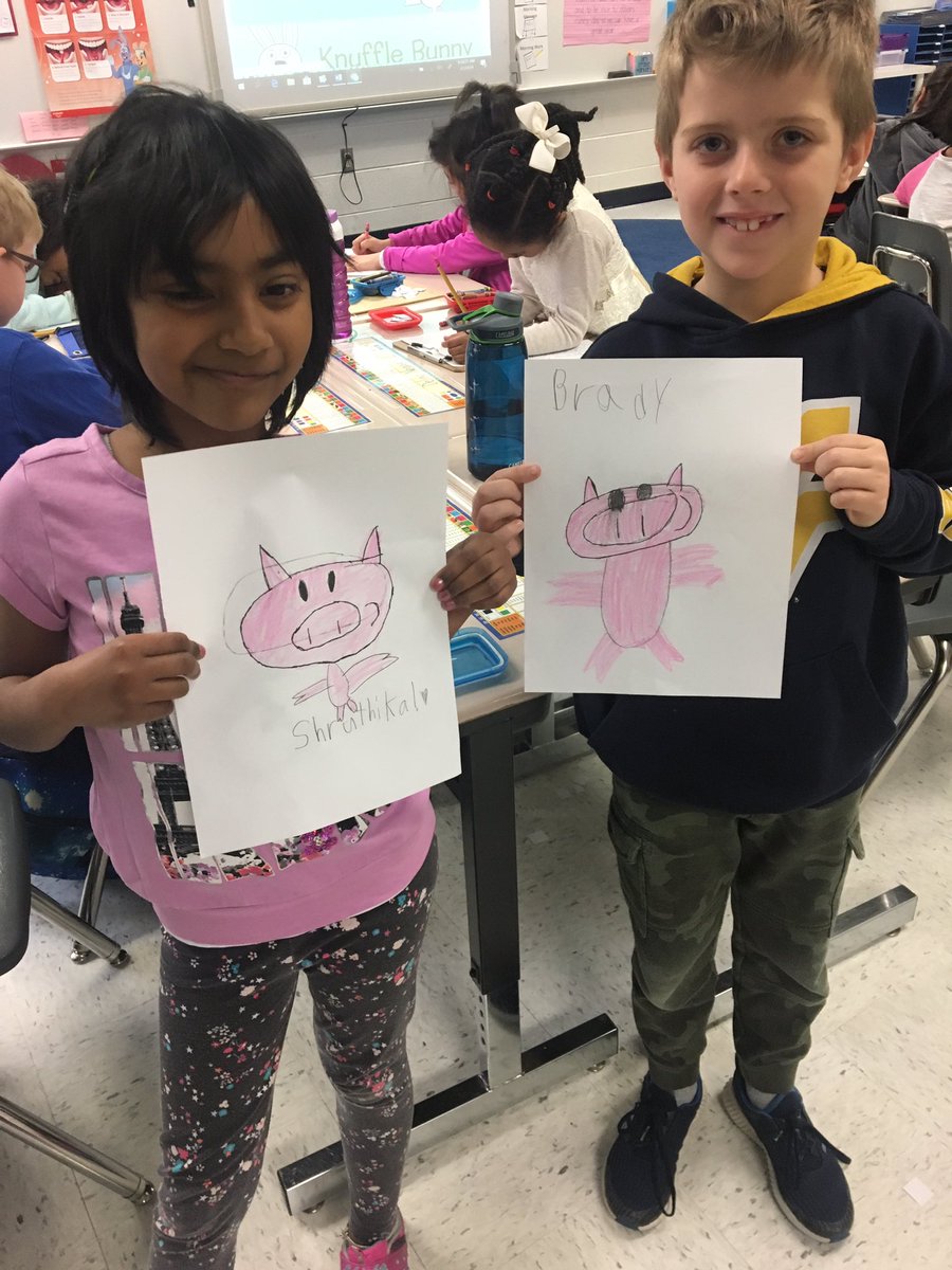 We had so much fun learning how to draw Piggie with <a href="/mowilliams/">Mo Williams</a> this morning!!