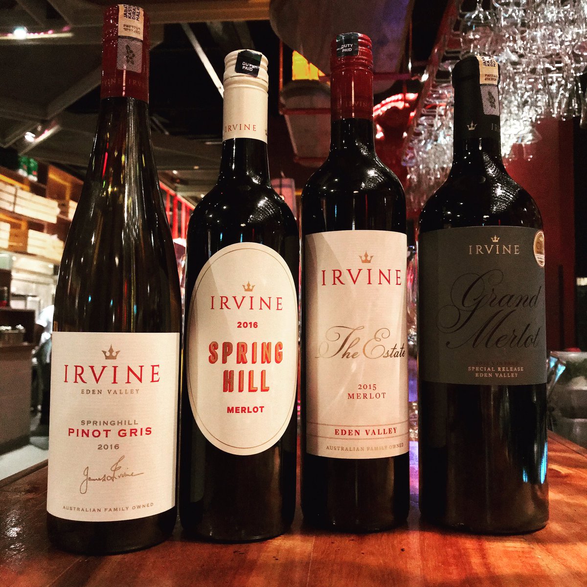 Range from our dinner last night, guests had a surprise addition with the chance to taste the ‘Grand Merlot’, the estate top cuvée. Eden Valley at its best, fresh, pure, gentle yet powerful. #wine #winemalaysia #edenvalley #barossavalley #australianwine