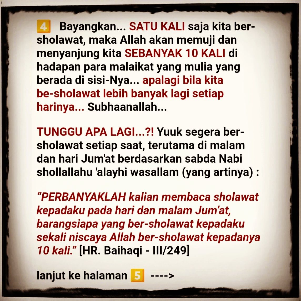 Yuuk perbanyak baca SHOLAWAT...
.
(1/2)...
