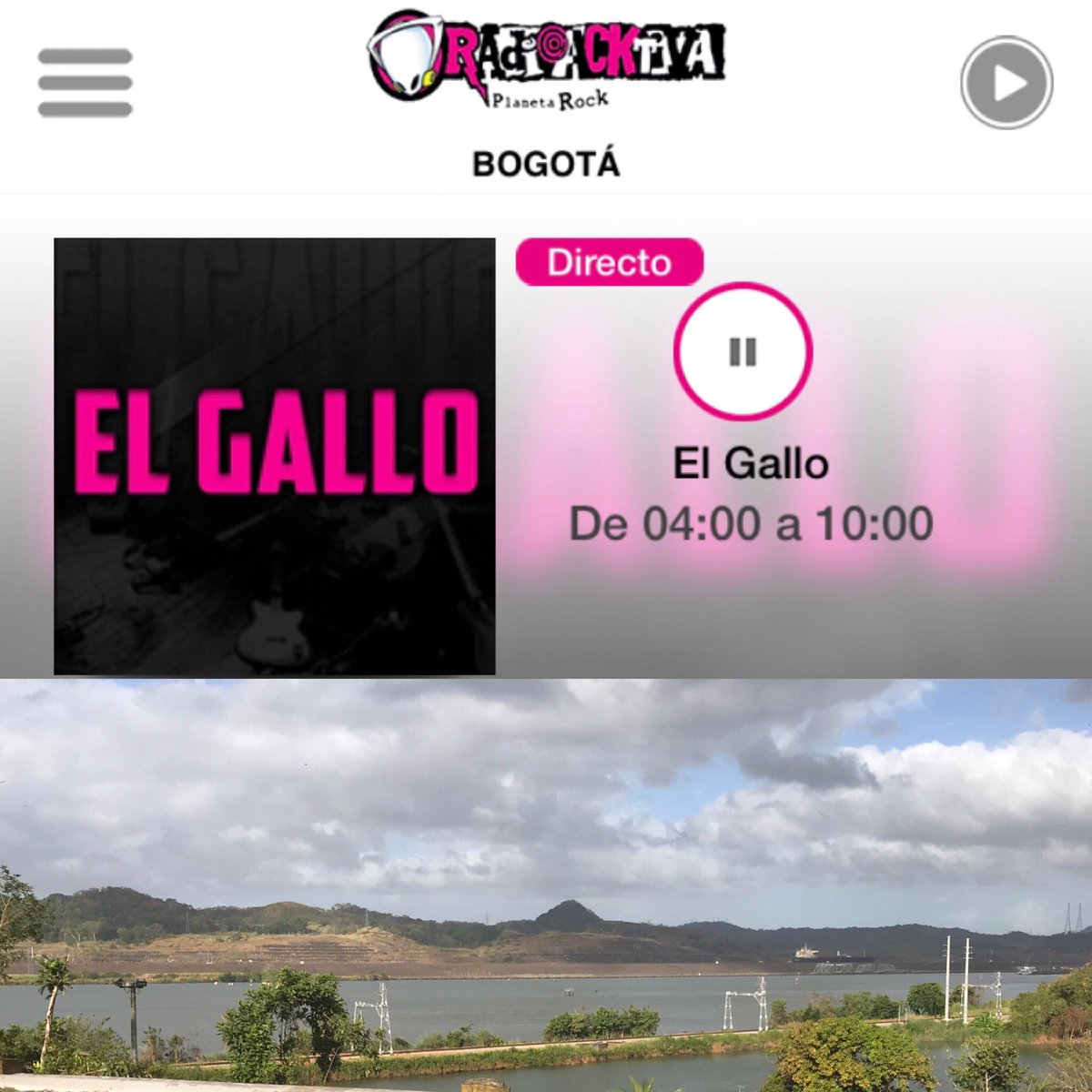 ElCuchoD's tweet photo. @Radioacktiva_ Saludos desde la Rivera del Canal de Panamá #ElGallo #UnRoloEnPTY https://t.co/CBjUUh6ju8