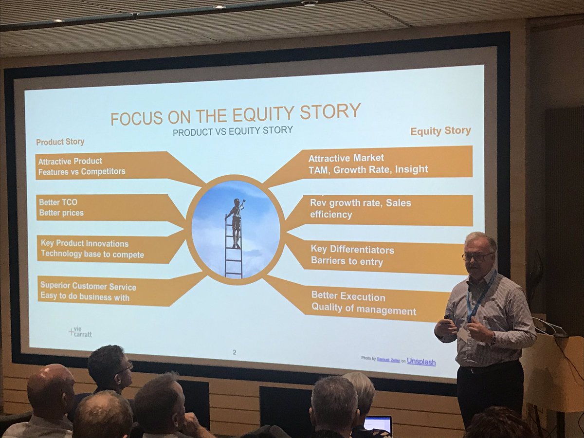 HenrietteFreris's tweet photo. How do you “sell” yr idea to investors? Yr pitch should focus on the equity story i.e. Revenue potential, market attractiveness, key differentiators, Execution - says @DavidCarratt at our “finance your international tech company’s growth” event @erhvervshus @ITBranchen @_EKF https://t.co/1GA5nD0zhV