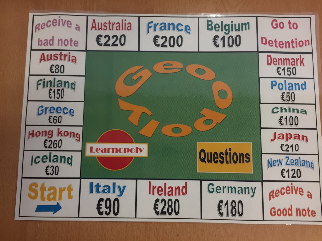 learnopoly's tweet photo. Now introducing the new board for our "Geoopoly" board game!!!!
Geography based questions
#Studententerprise
#Learnopoly
#Geoopoly https://t.co/OBHvCB2CTd