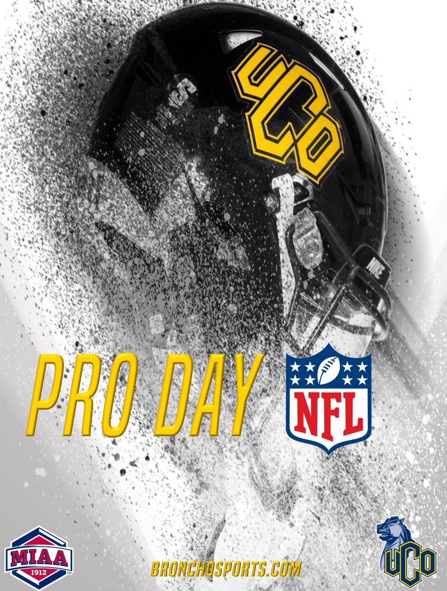 ucobronchofb's tweet photo. The LARGEST #NFLProDay in D2 happens @UCOBronchos &amp; @ucoathletics next Wed., March 13th‼️  Good 🍀@CujoMiles @iamjstew17_ @_ColtonLindsey #PFS #ROLLCHOS https://t.co/lBfDbOEYxH