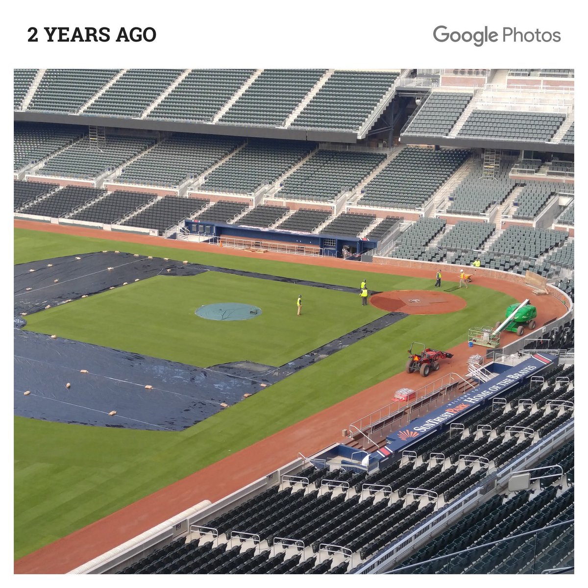 WillMinor09's tweet photo. #ThrowbackThursday with the @NettingPros #netcommanders from Two Years Ago @SunTrustPark, Home of the @MLB @Braves #ChopOn. Installing #Backstop #BattingCages #DugoutRailNetting #FoulPole #Netting &amp; more...
https://t.co/a2AkFZUiqY https://t.co/A92pBy4JWg