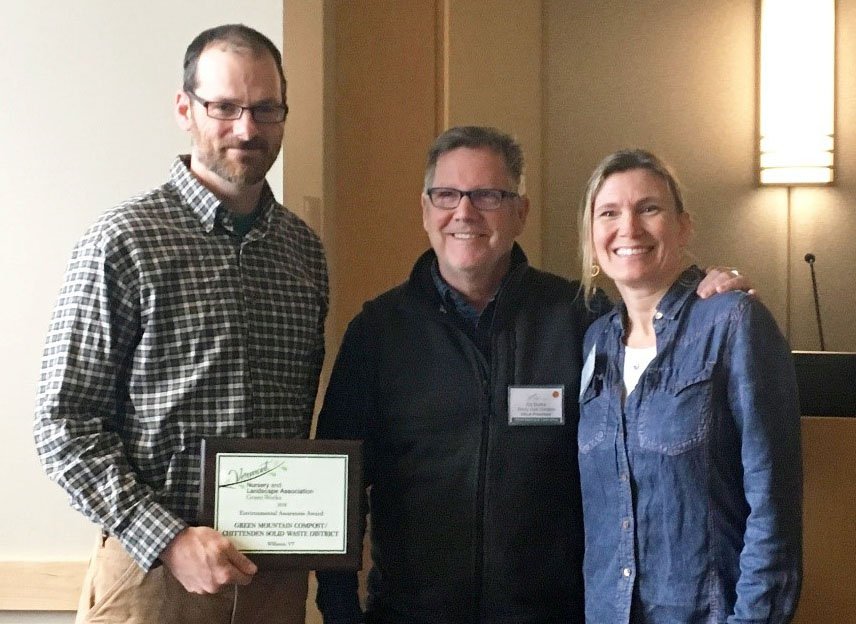 cswdvt's tweet photo. Congratulations to @GreenMtCompost for winning the Vermont Nursery &amp; Landscape Association's 2018 Environmental Award! The VNLA praised CSWD’s program for turning local  food scraps and other organic materials into reusable, nutrient-rich compost. https://t.co/jLnbyTAv30 https://t.co/9T39VuJTHZ