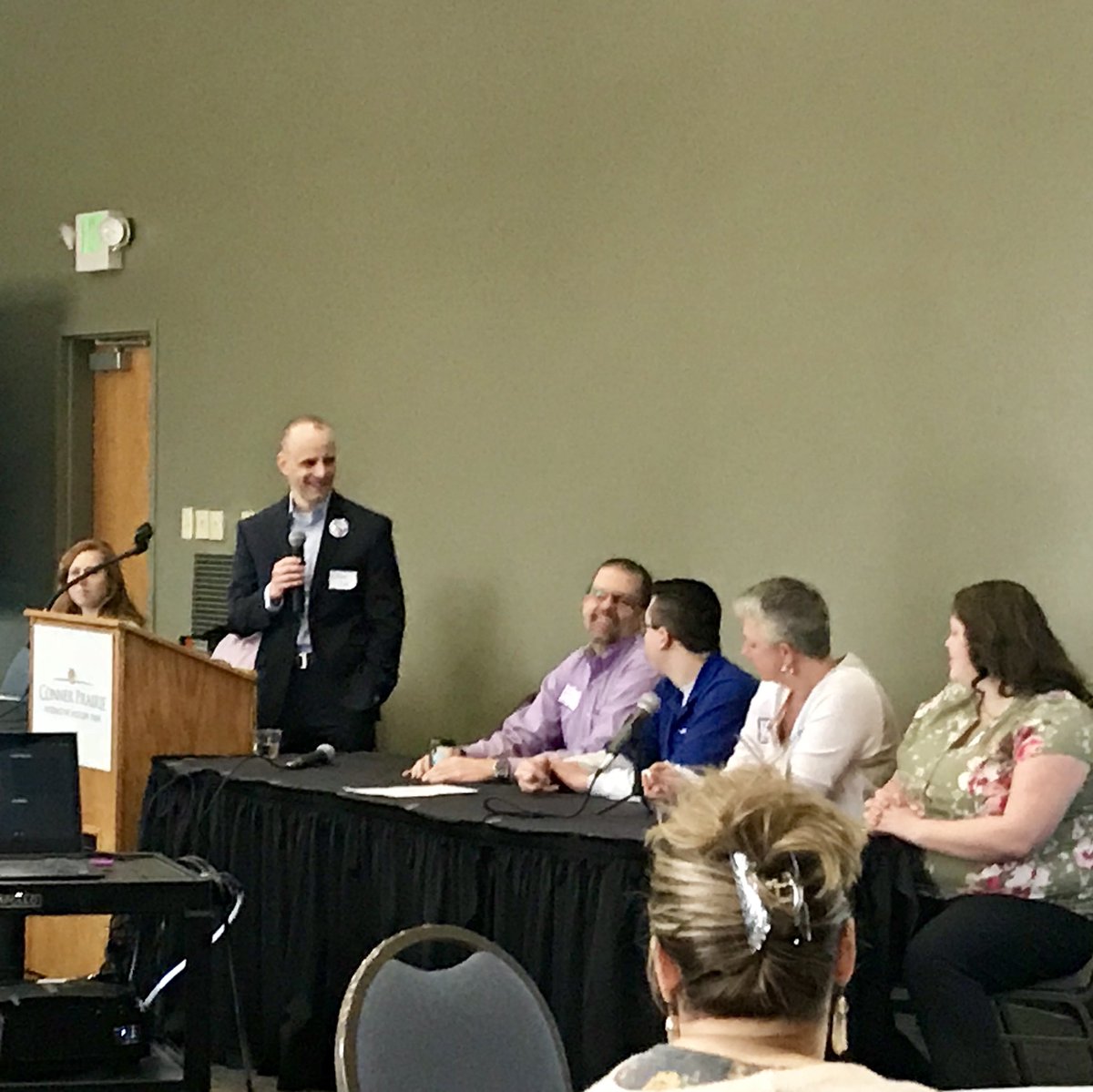 LeahIND's tweet photo. Fishers HR Dir. Ethan Lee is leading a fantastic panel on Embracing Disability Inclusion. Incredible to see momentum & more doors opening for employing all abilities. #MarchDisabilityAwareness https://t.co/kwwvXB1Ond