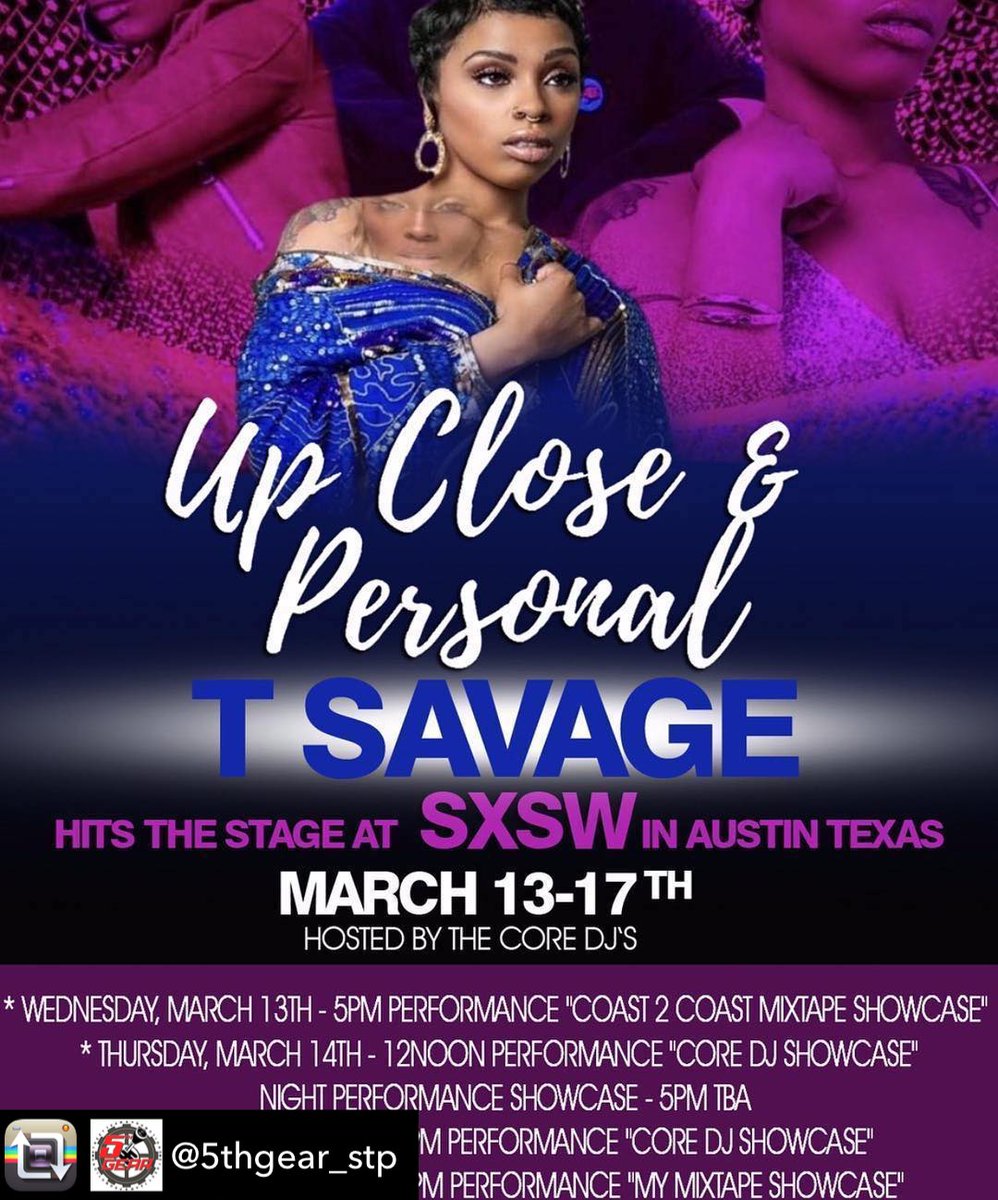 5thGearSTP's tweet photo. Repost from @5thgear_stp using @RepostRegramApp - - @__tsavage #PowerMoves #SXSW #AustinTexas #GettinToIt #indieartist #femcee #Baltimore #Lax #Grinding #Hustle #NoLanes #Hater #showcase #sheDope #shedat #sheready #marketing #promotions #follow4follow @5thGear_STP @RLMusicGroup @ https://t.co/QRQatZX6Mh