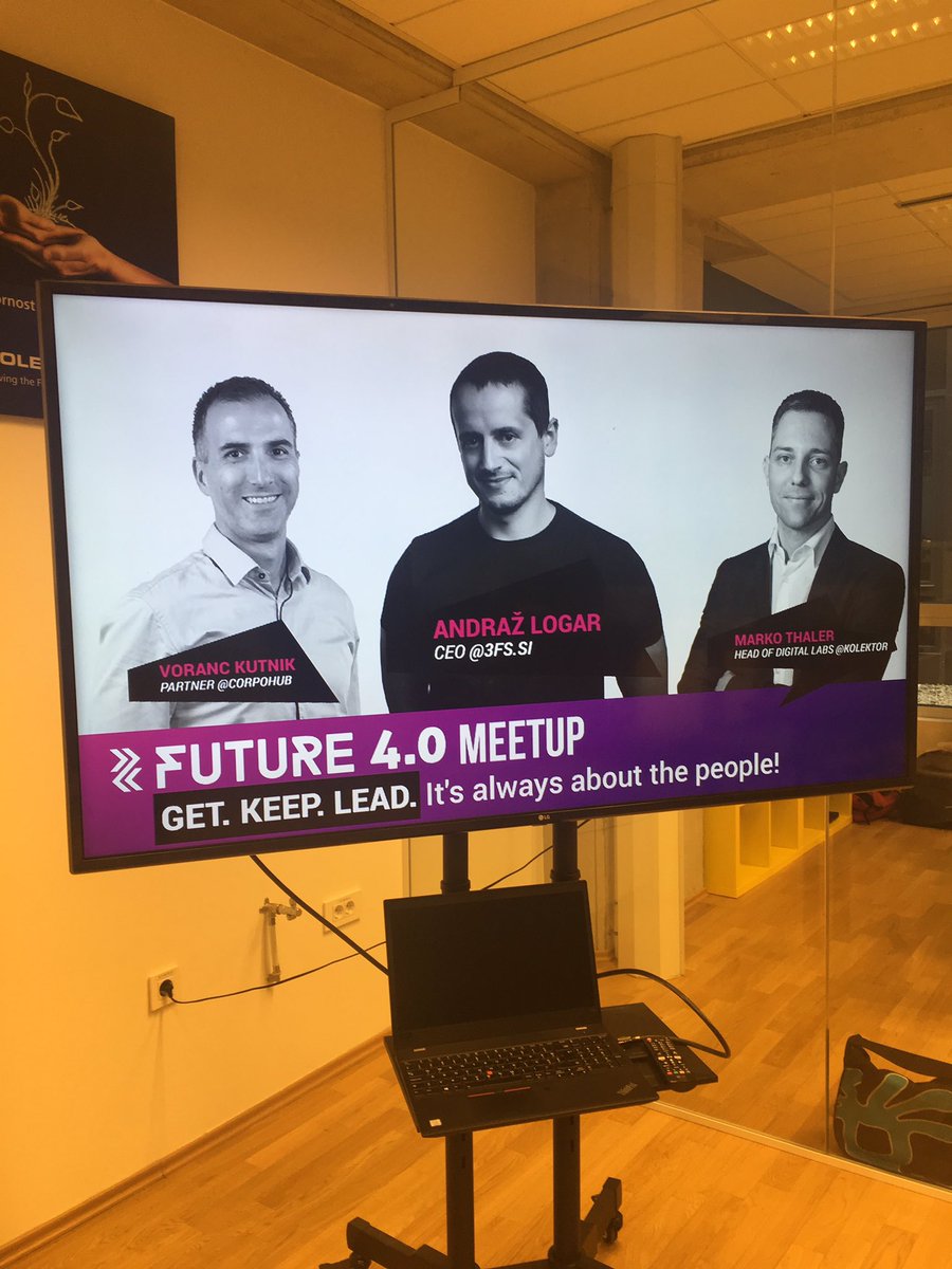 Poročanje s terena: Future 4.0 meetup je obarvan kadrovsko Marko Thaler, Mateja Lavrič, <a href="/voranck/">Voranc Kutnik</a> in @AndrazLogar bodo govorili kako iskati in obdrzati najboljse kadre