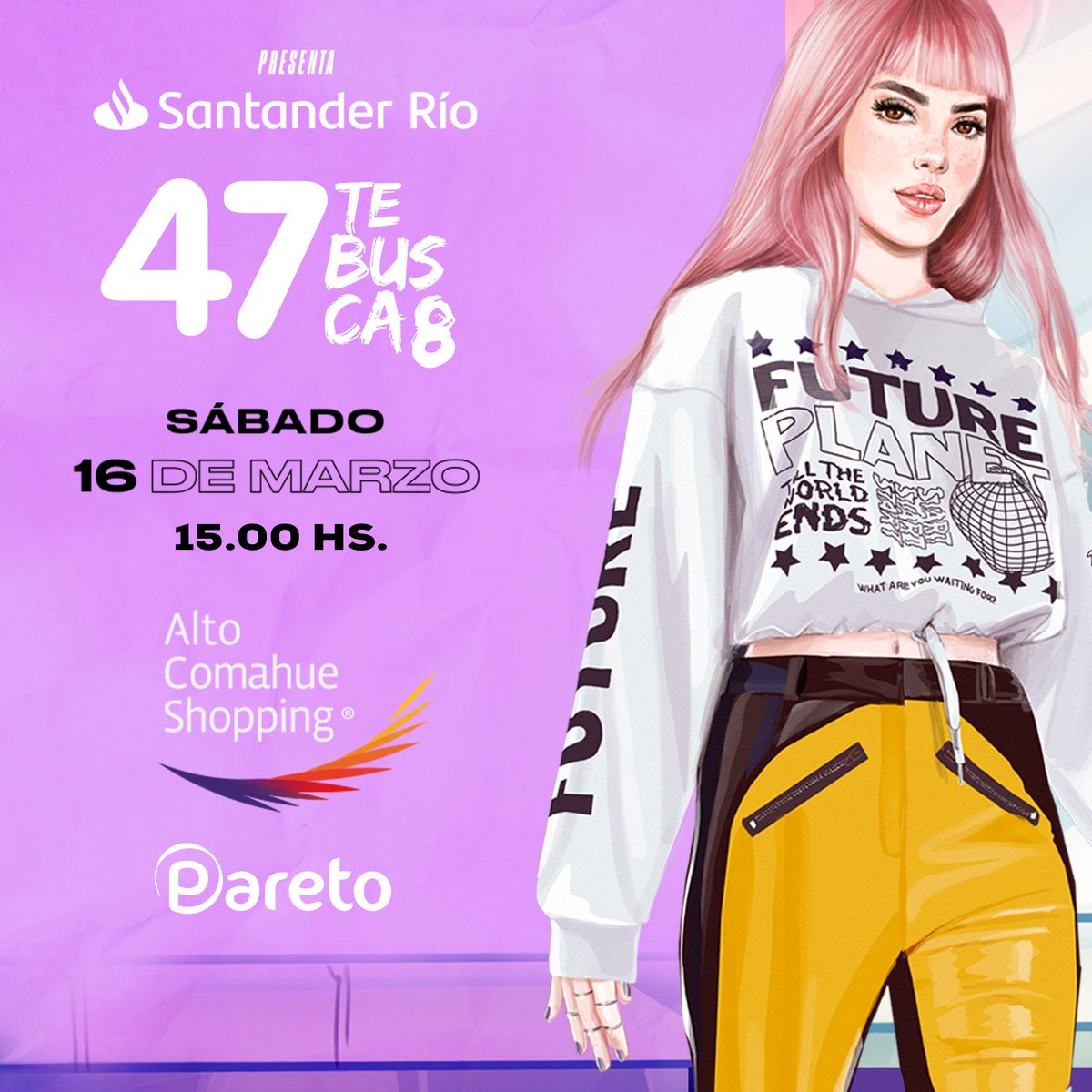Nos preparamos para un nuevo “47 Te busca” en Alto Comahue

Este próximo sábado 16 de marzo, es tu día para brillar junto a todo el equipo de <a href="/47channelar/">47channelar</a>
<a href="/47st/">47 Street Oficial</a>