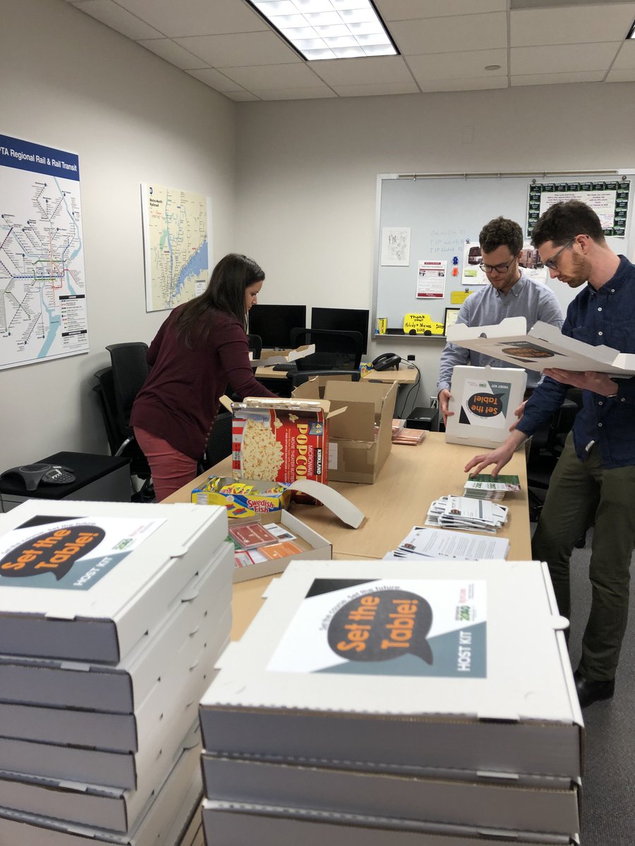 SetTheTableNJ's tweet image. We'll be spending the day making host kits for tomorrow's info session in Plainsboro.  I hope my colleagues all wore comfortable shoes!  Register at setthetable3-8.eventbrite.com learn how you can shape the future of Middlesex County over a meal! @MiddlesexCntyNJ  #Destination2040