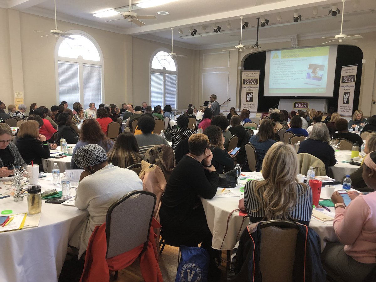 Stephanie_Gordy's tweet photo. The Mental Health Awareness: Ending the Silence for School Staff Drive-in Conference is on Fire today with a Full House!  Thanks to the National Association of Mental Illness @namigeorgia &amp; to @georgiadeptofed &amp; GA Legislators for parnering with us! @mcardoza @Griffin_RESA #GRESA https://t.co/eT2WUzZFjr