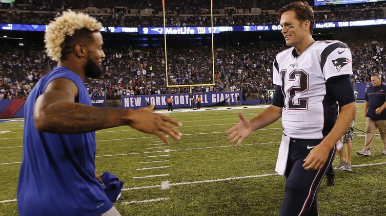 NBCSBoston's tweet image. So, Tom Brady inviting Odell Beckham to New England was a thing that happened yesterday 👀 nbcsports.com/boston/patriot…