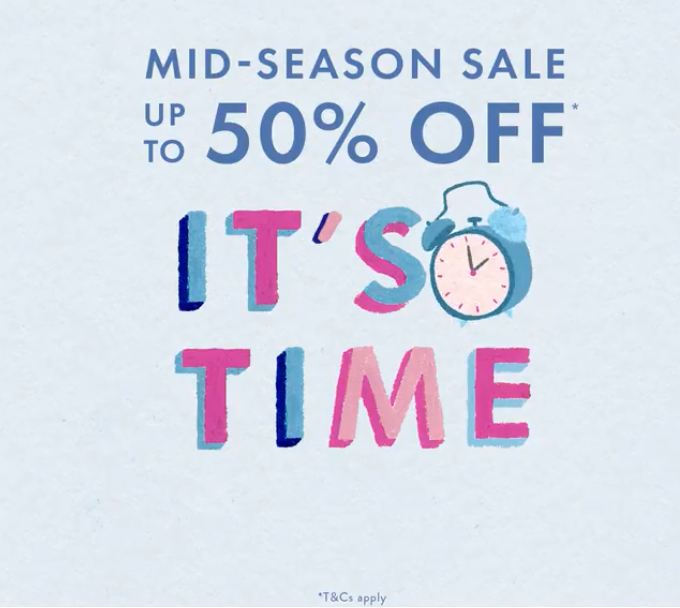 Its time ⏰⏰Mid Season SALE starts today.. We have something for all the family! 🛍️🤩 #Joules #MidSeasonSALE @GloucesterQuays @GlosLiveOnline @GloucesterBID