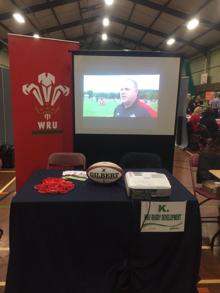 RdaTiegan's tweet photo. All set ready for today’s careers event at Sue Noakes Leisure Centre, plenty of goodies to share, all welcome to come down!!👍🏻 #NAW2019 @WelshRugbyUnion @WRU_Community https://t.co/s64tpcBOnT